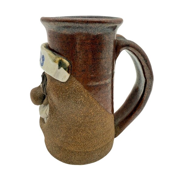 Mark Hines Studio Art Pottery DADS 3D Stoneware Mug Ugly Face Character Vtg 80s - Picture 3 of 10